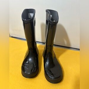 Bogs Shiny Black Kids Rain Boots